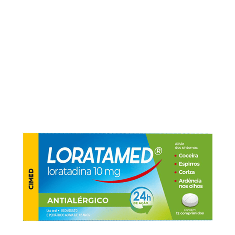 Antialérgico Loratamed 10mg 12 Comprimidos